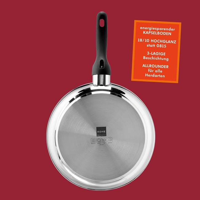 Rohe Germany Schmorpfanne Tavola, 24 cm mit Güteglasdeckel Blitzverkäufe