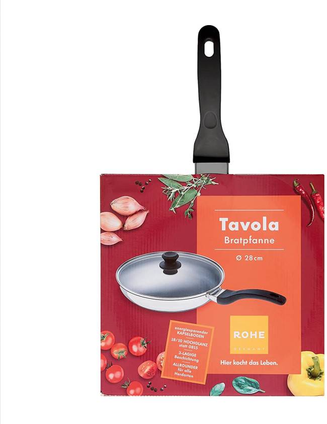Rohe Germany Schmorpfanne Tavola, 24 cm mit Güteglasdeckel Blitzverkäufe