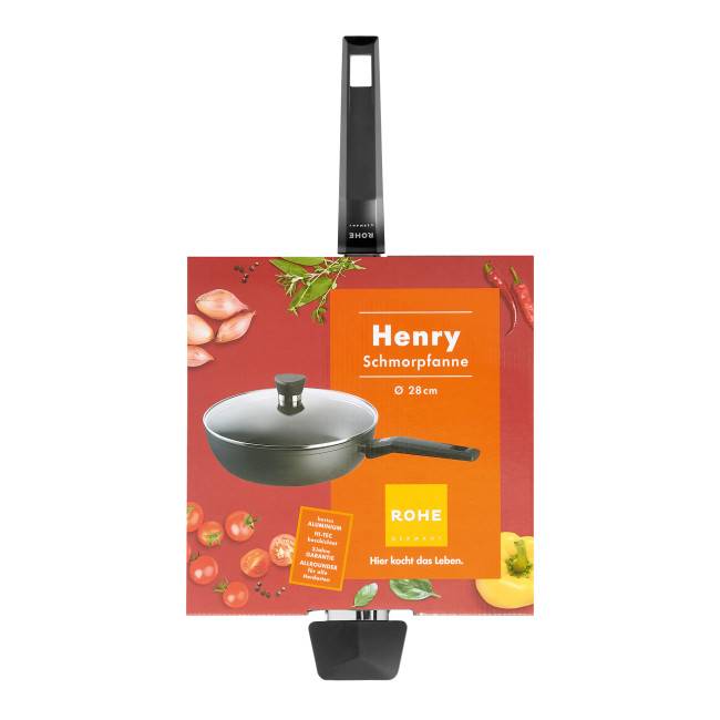 Rohe Germany Schmorpfanne Henry (inkl. Deckel), 28 cm Schlussverkauf