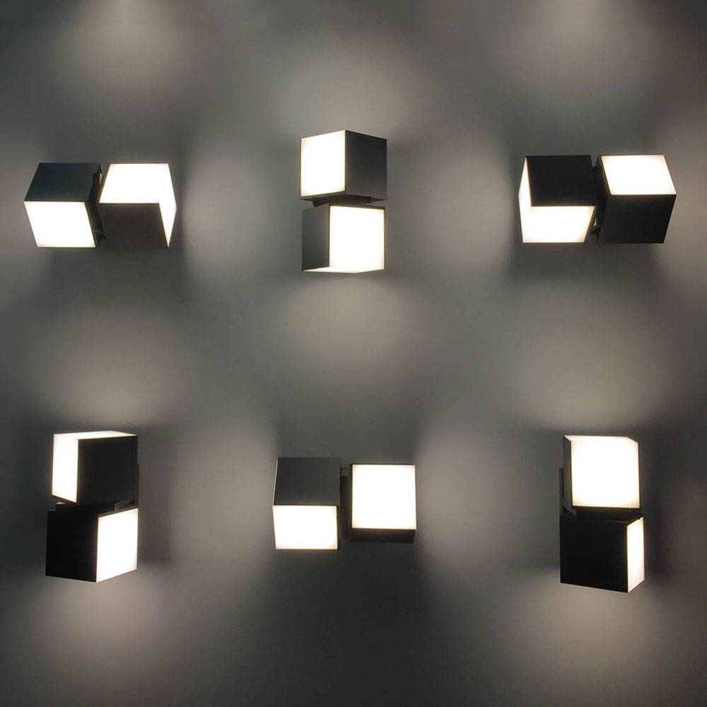 S.Luce Drehbare LED-Außenwandleuchte Cuba IP54 Anthrazit Outlet