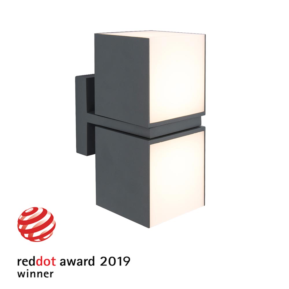 S.Luce Drehbare LED-Außenwandleuchte Cuba IP54 Anthrazit Outlet