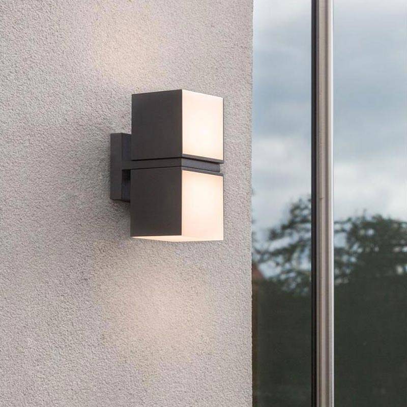 S.Luce Drehbare LED-Außenwandleuchte Cuba IP54 Anthrazit Outlet