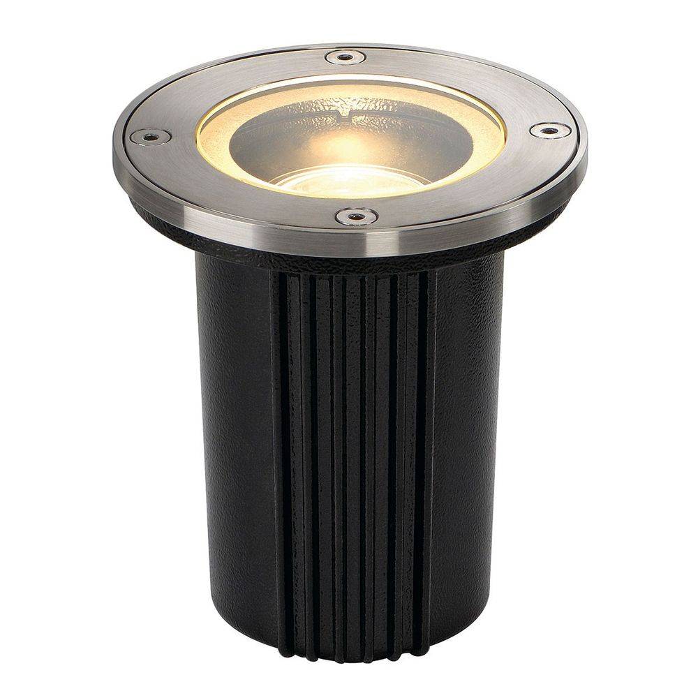 S.Luce SLV Dasar Exact GU10 Bodeneinbauleuchte Rund Edelstahl IP67