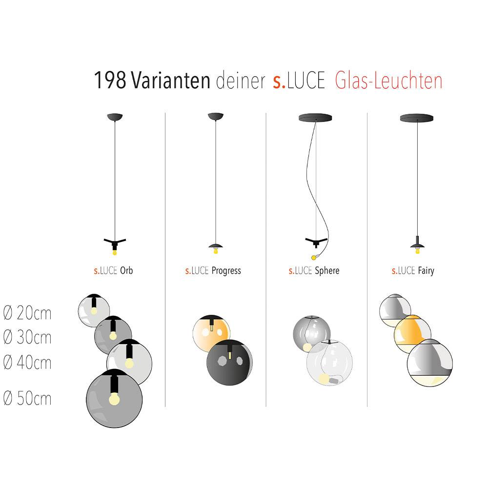 S.Luce s.luce Progress Pendelleuchte Glas mit Farbverlauf Auslauf