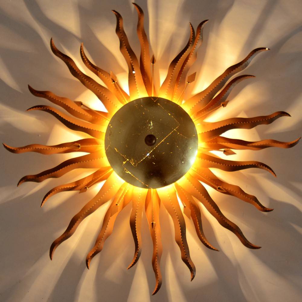 S.Luce Diator XL handgeschmiedete Sonne Rost- & Goldfarben Blitzverkäufe