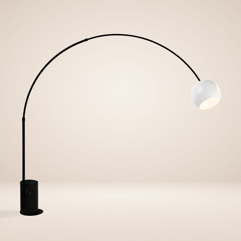 S.Luce s.luce Ball Design-Bogenlampe mit Marmorfuß modern Outlet