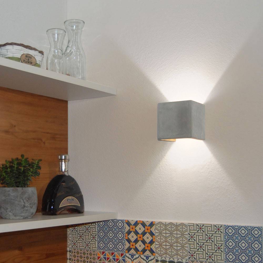 S.Luce s.luce Plinth Wandleuchte aus Beton Grau Auslauf