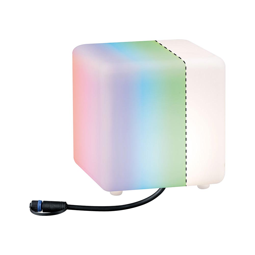 S.Luce Plug & Shine LED Lichtobjekt Cube Smart Home Zigbee IP65 Weiß Auslauf