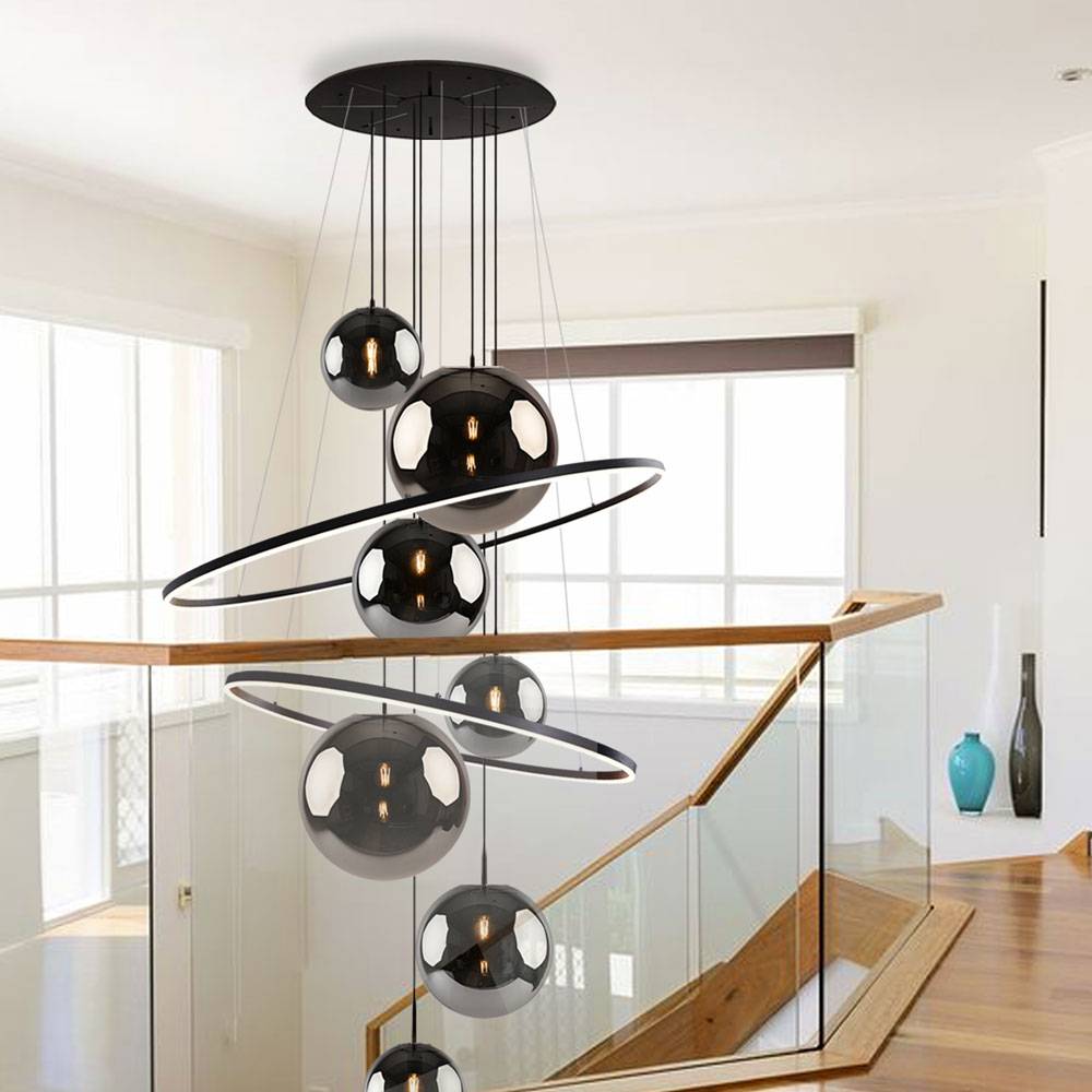 S.Luce s.luce Galaxy XXL LED Galerielampe Ringleuchte mit Glaskugeln Online