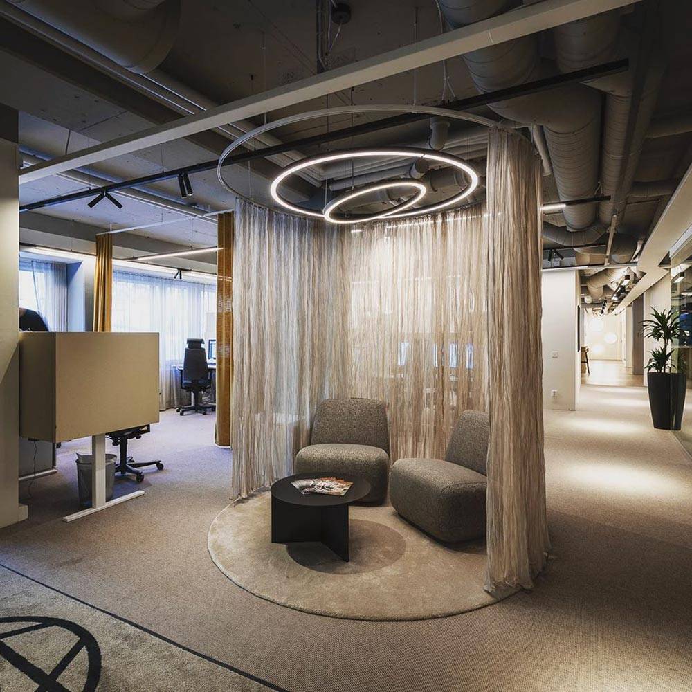 S.Luce Molto Luce Rinq LED Ring-Hängeleuchte Ø 300cm Schwarz DALI Dimmbar Schlussverkauf
