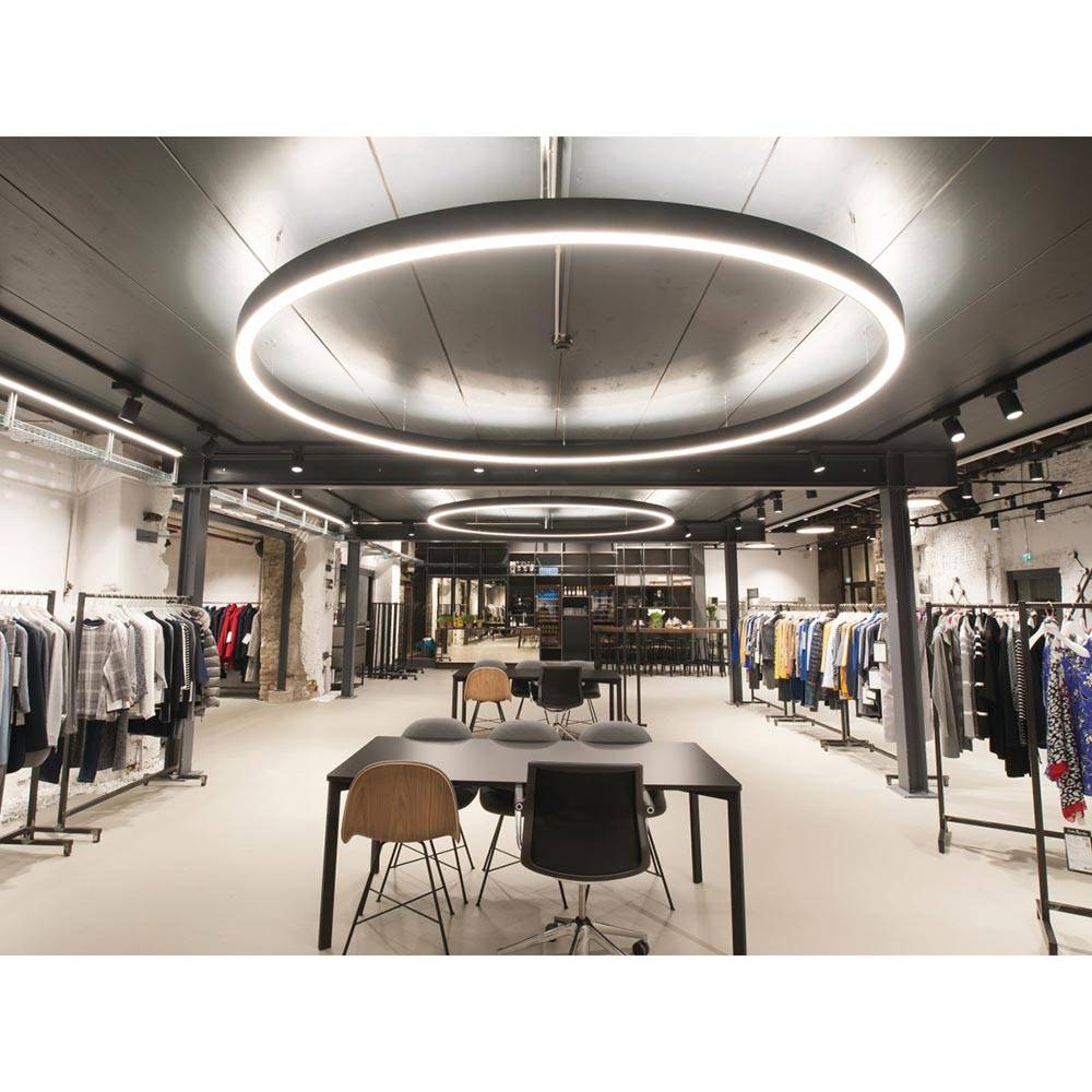 S.Luce Molto Luce Rinq LED Ring-Hängelampe Ø 600cm Schwarz DALI Dimmbar Günstiger Verkauf