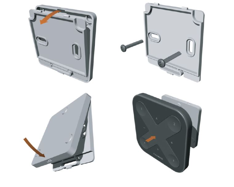 S.Luce Casambi Xpress drahtloser Wandschalter mit Magnethalterung Weiß Fabrikverkauf