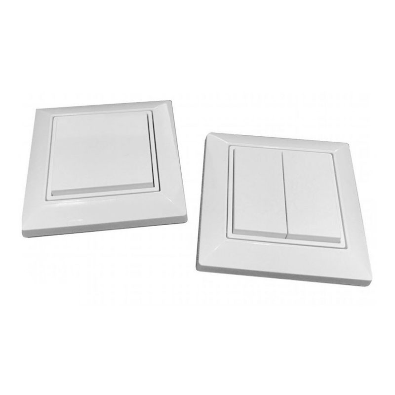 S.Luce Casambi Easyfit draht- & batterieloser Wandschalter 2-fach Weiß Online
