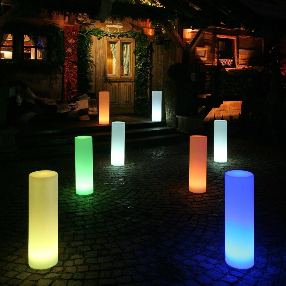 S.Luce LED Außen-Dekolampe Tower 70cm Akkubetrieb mit App-Steuerung im Angebot