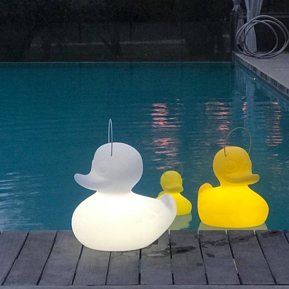 S.Luce Schwimmfähige Akku-LED-Leuchte Duck-Duck S Weiß Fabrikverkauf