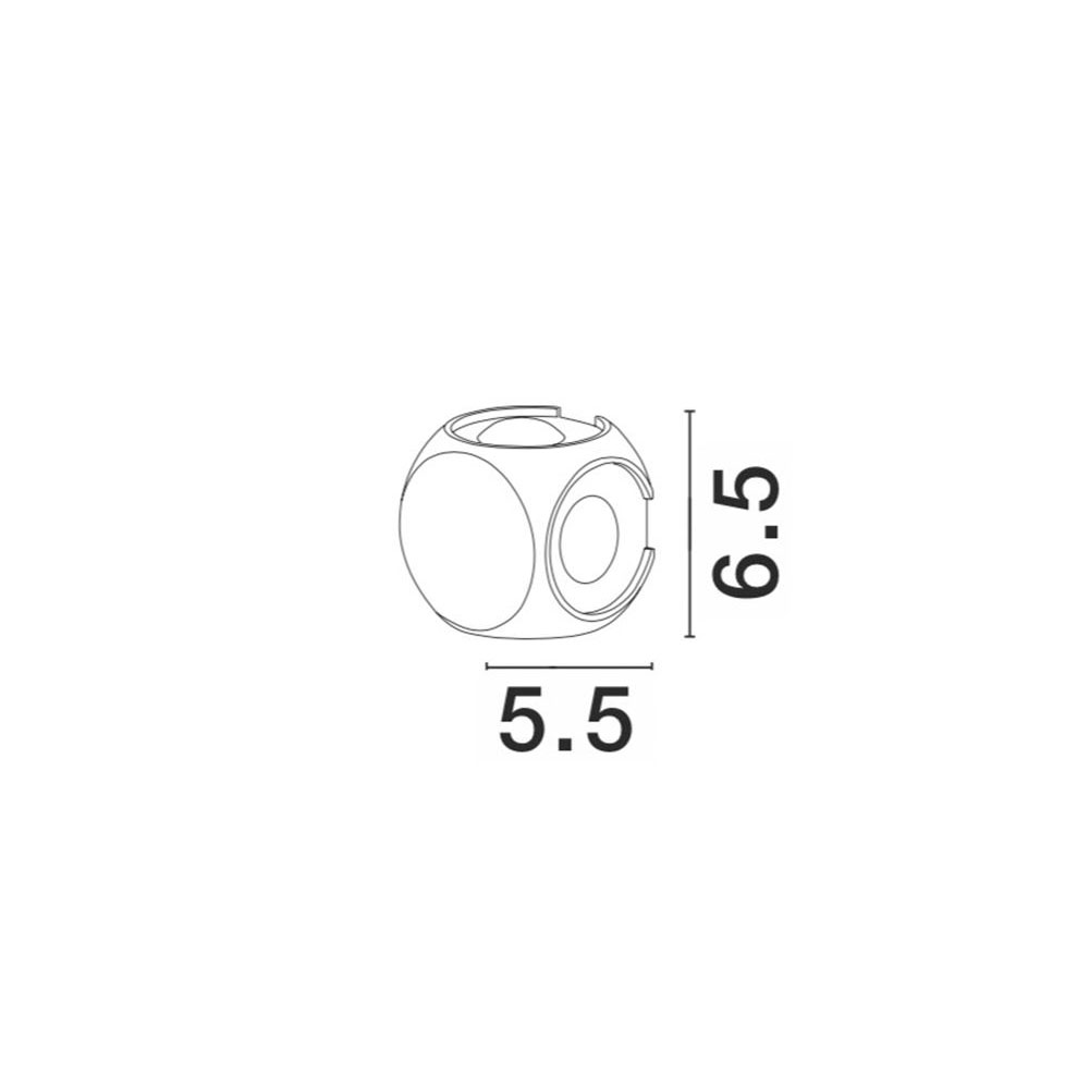 S.Luce Nova Luce Zari Mini Wandleuchte Lichtstrahlen IP54 Auslauf