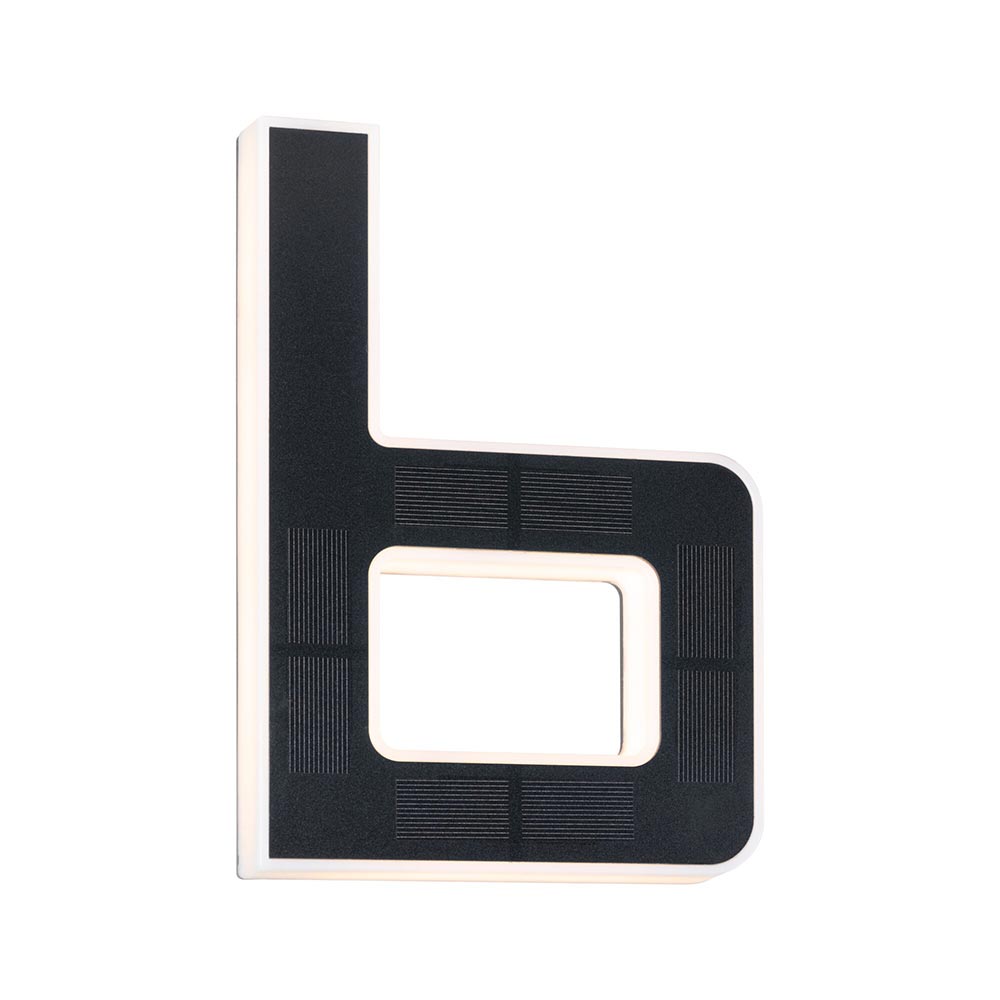 S.Luce Solar LED Hausnummernleuchte Buchstabe B Schwarz Verkauf