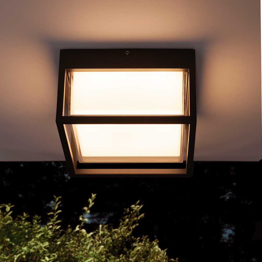 S.Luce Mantra Chamonix quadratische Außen-LED-Deckenleuchte Blitzverkäufe