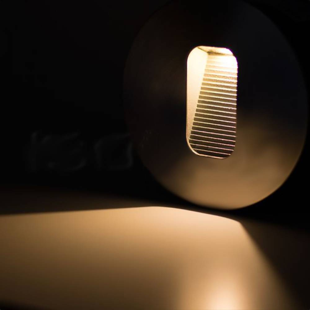 S.Luce LED Wandeinbauleuchte eckig 3W Edelstahl Warmweiß IP65 Blitzverkäufe