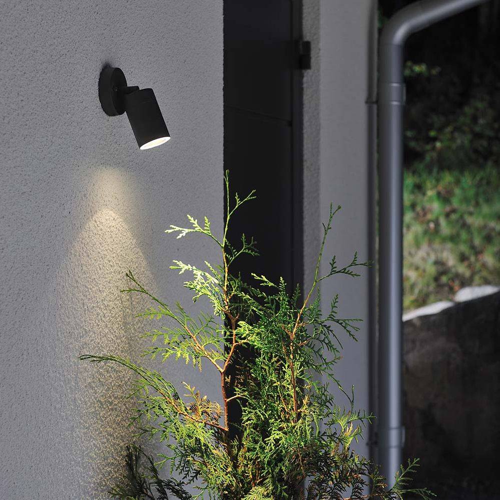 S.Luce Modena Energiespar Wandspot schwenkbar Schwarz, klares Glas Riesige Rabatte
