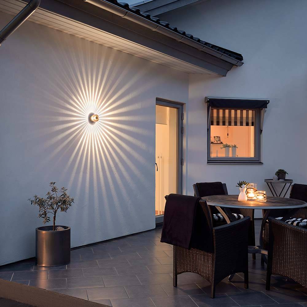 S.Luce Monza LED Effekt Außen-Wandleuchte Bronzefarben Meist gekauft