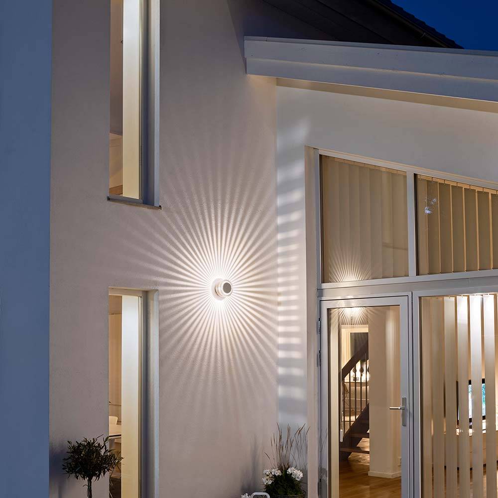 S.Luce Monza LED Effekt Außen-Wandleuchte massives Aluminium Blitzverkäufe