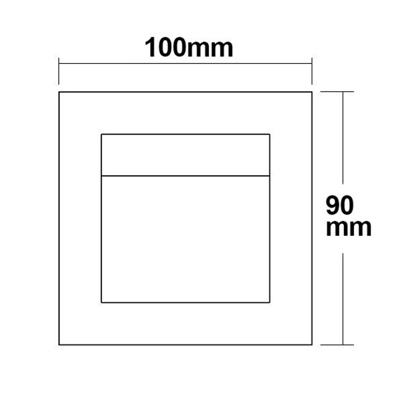 S.Luce LED Einbauleuchte rechteckig IP44 Edelstahl 1W Warmweiß Angebote