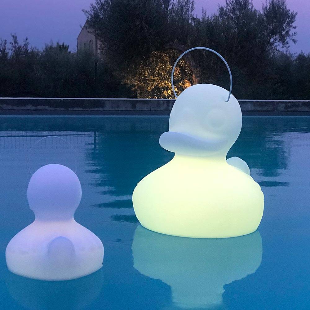 S.Luce Schwimmfähige Akku-LED-Lampe Duck-Duck XL Weiß Schlussverkauf