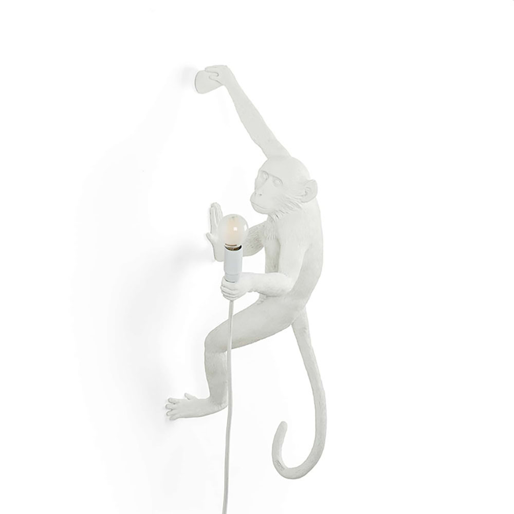 S.Luce Seletti Monkey Außen-Wandleuchte hängend rechte Hand Auslauf