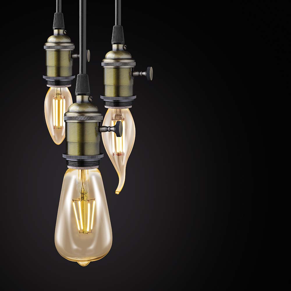 S.Luce E14 LED Windstoßkerze Extra Warmweiß 2200K 220lm 4W Fabrikverkauf