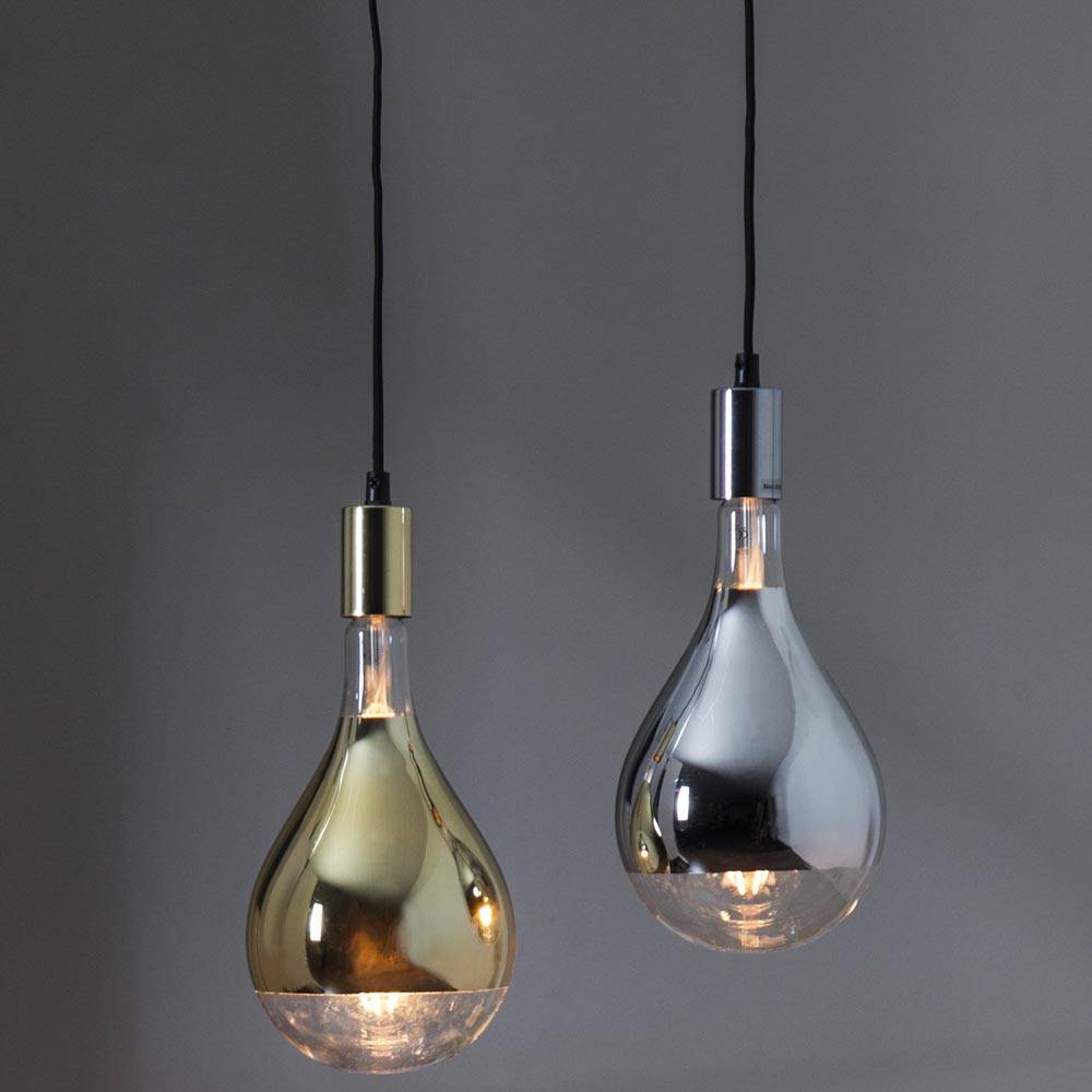 S.Luce E27 LED XXL Kopfspiegel Gold Extra Warmweiß 2000K 400lm 8W Dimmbar Verkauf
