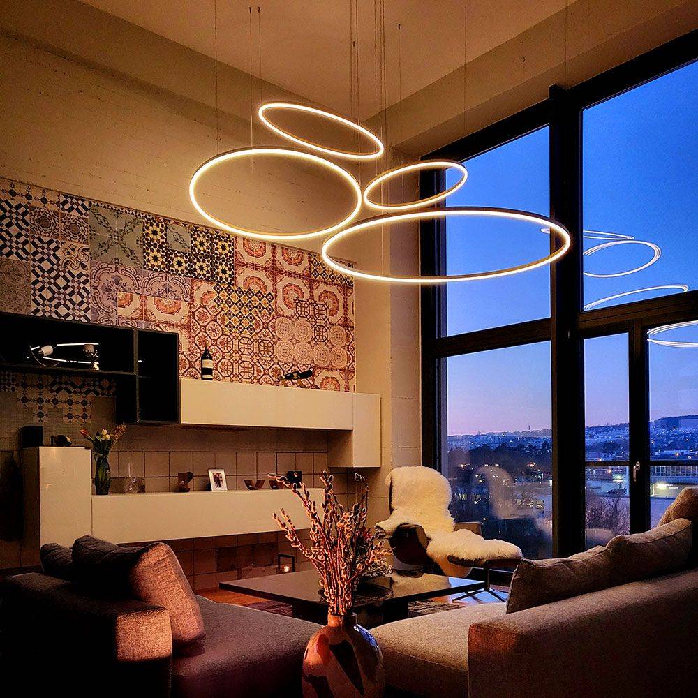 S.Luce s.luce Ring 100 LED Hängelampe Direkt 5m Meist gekauft