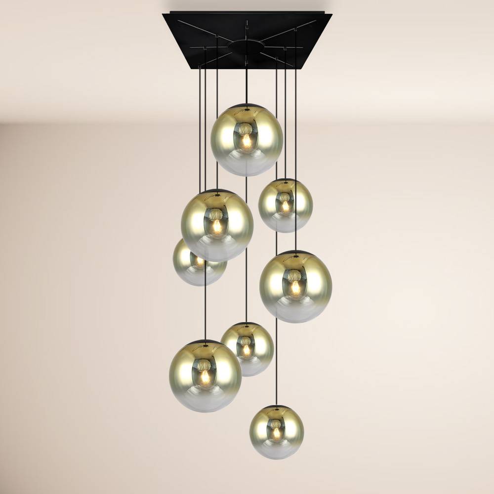 S.Luce s.luce Progress XL Galerieleuchte 8-flammig mit Modular Baldachin im Angebot