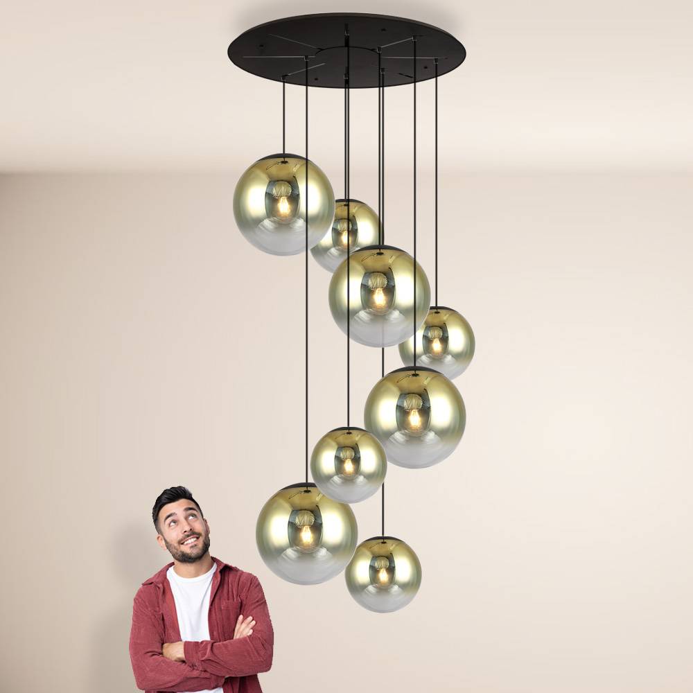 S.Luce s.luce Progress XL Galerieleuchte 8-flammig mit Modular Baldachin im Angebot
