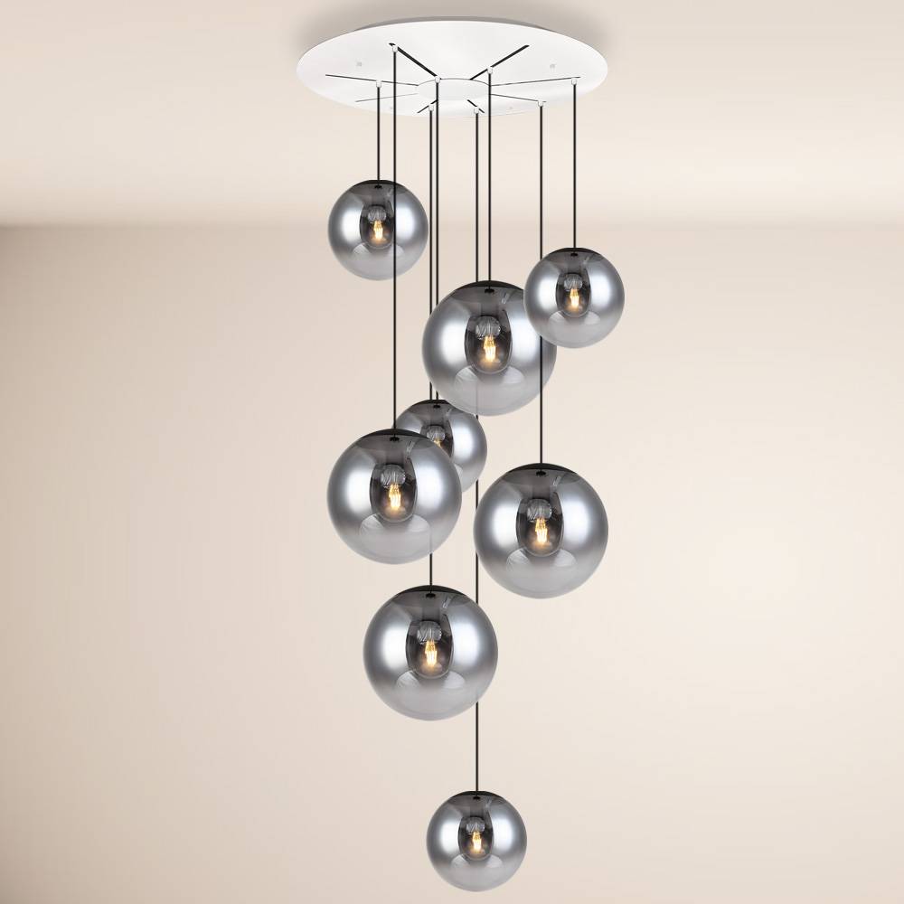 S.Luce s.luce Progress XL Galerieleuchte 8-flammig mit Modular Baldachin im Angebot