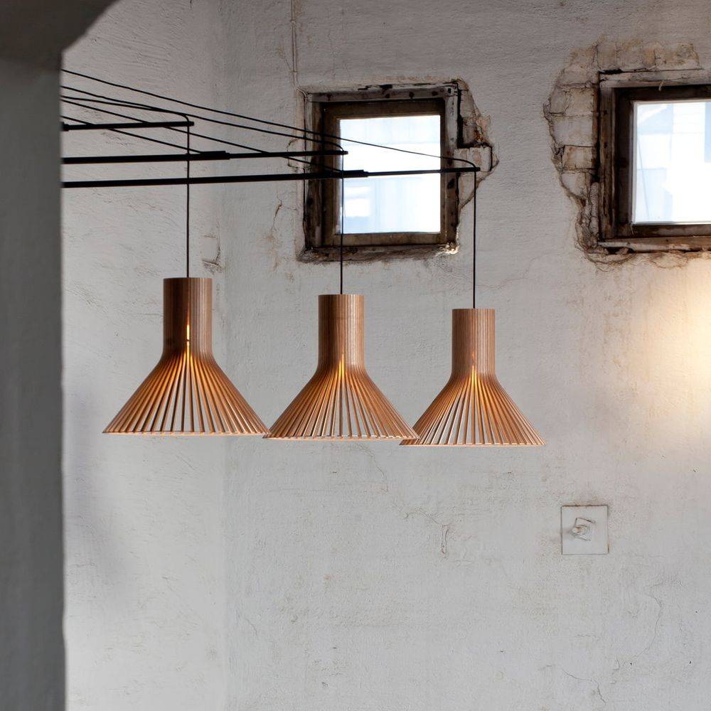 S.Luce Pendelleuchte Puncto 4203 aus Holz Ø 45cm Riesige Rabatte