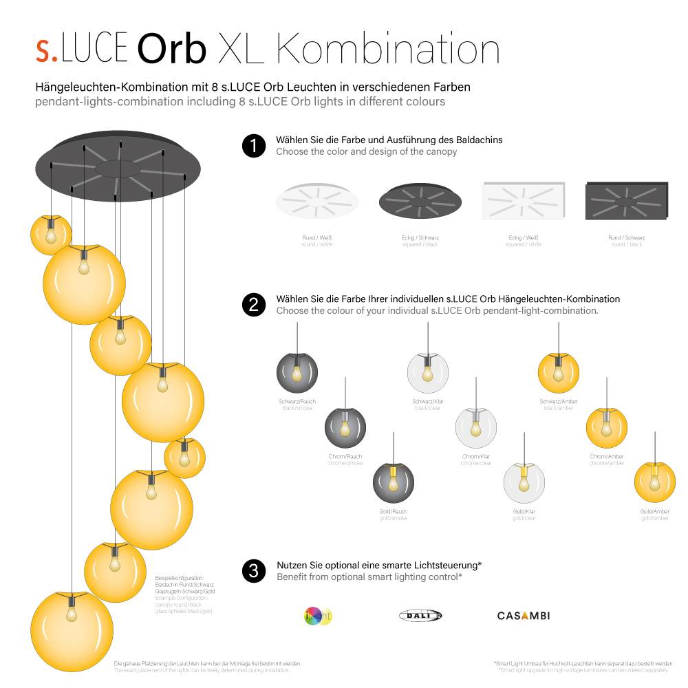 S.Luce s.luce Orb 5-flammige Galerielampe Modular 2025