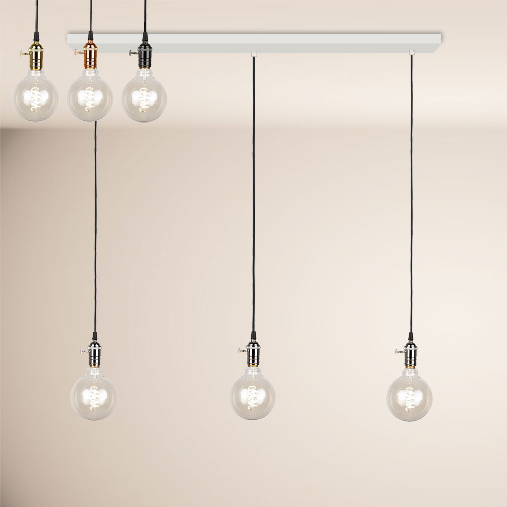 S.Luce s.luce Socket Esstisch-Pendelleuchte 2 bis 5-flammig Balken Auslauf