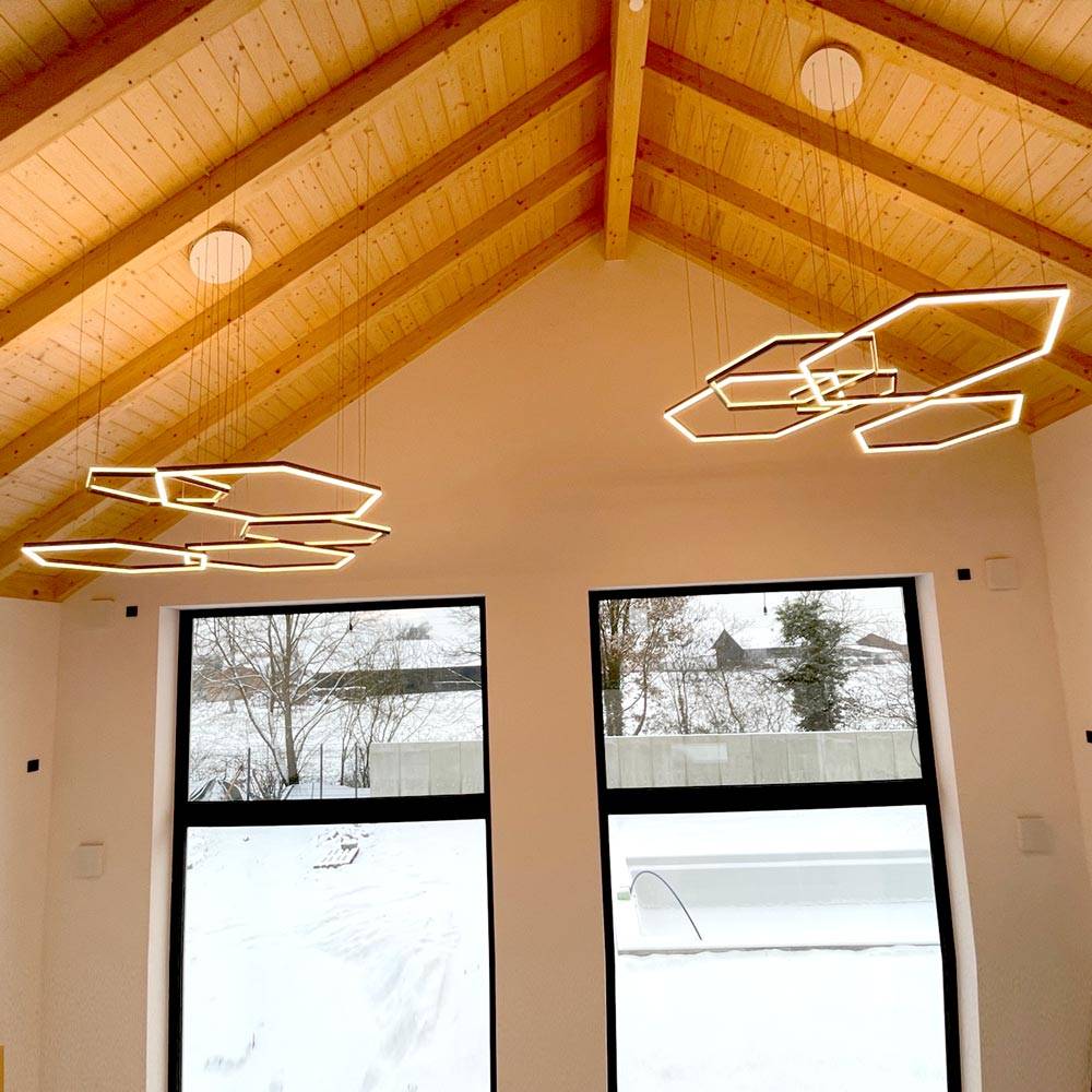 S.Luce s.luce Hexa eckige LED-Pendelleuchte Esstisch Direkt oder Indirekt Rabatt