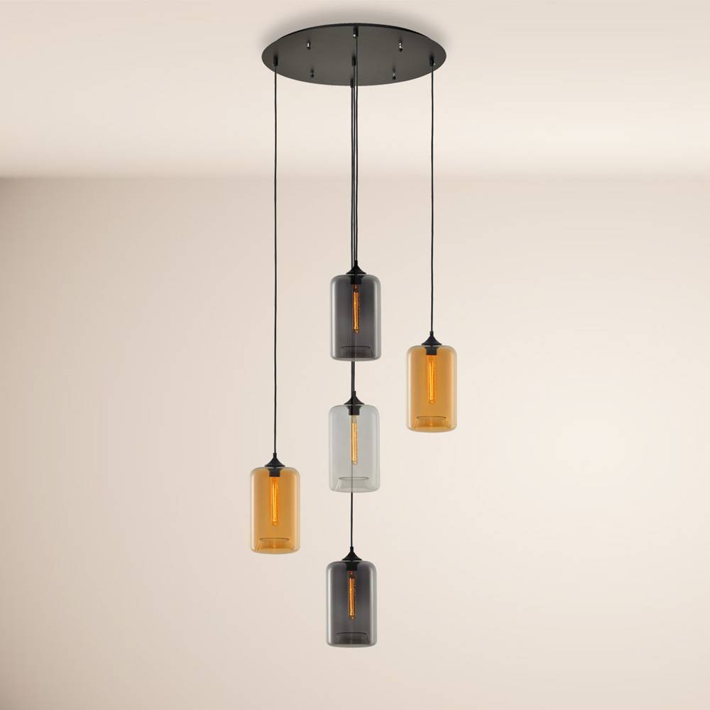 S.Luce s.luce Cruet Mehrfach-Pendelleuchte Glas 3 oder 5-flammig Versandkostenfrei