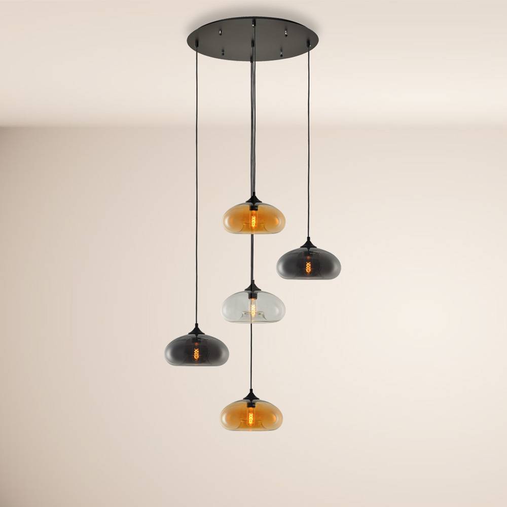 S.Luce s.luce Cruet Mehrfach-Pendelleuchte Glas 3 oder 5-flammig Versandkostenfrei