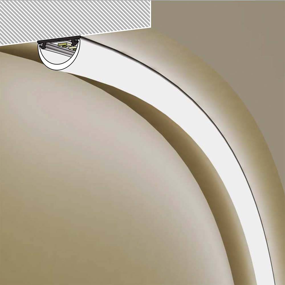 S.Luce Aufbau-Biegeprofil 200cm Alu-roh ohne Abdeckung für LED-Strips Begrenztes Angebot