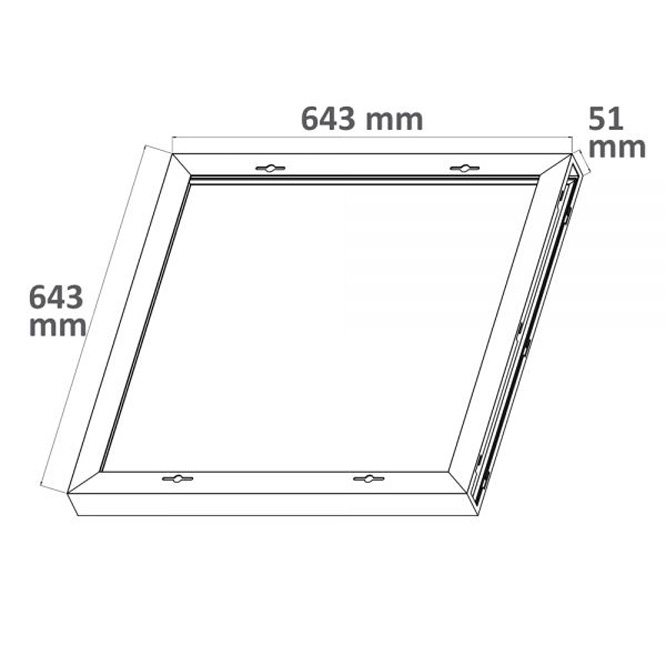 S.Luce Aufbaurahmen Weiß für LED Panel 625 Cyber Monday