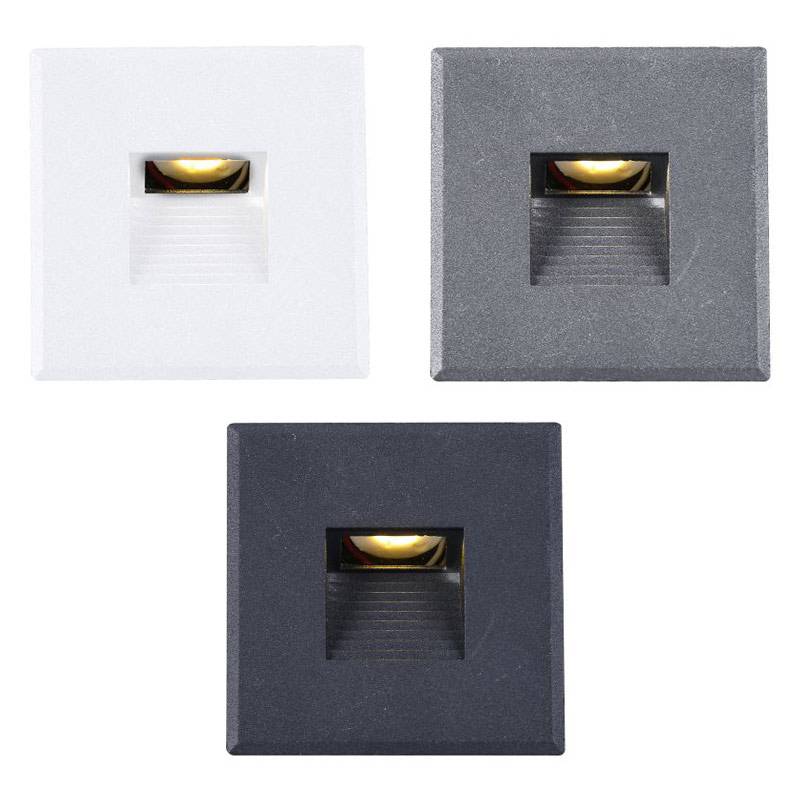 S.Luce Abdeckung Sys-Wall 68 für LED-Wandeinbaustrahler Eckig 3 Kostenloser Versand