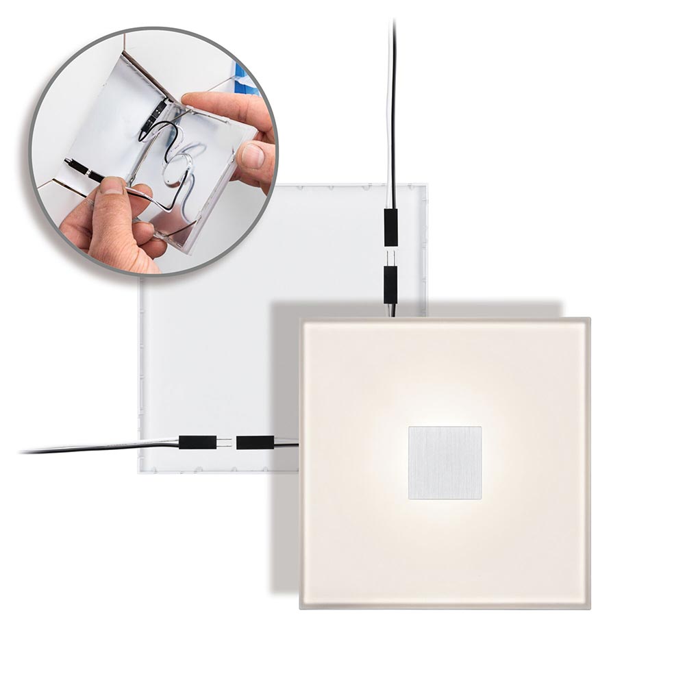 S.Luce LumiTiles Kabel Square Warmweiß 0,7m Schwarz Online Shopping