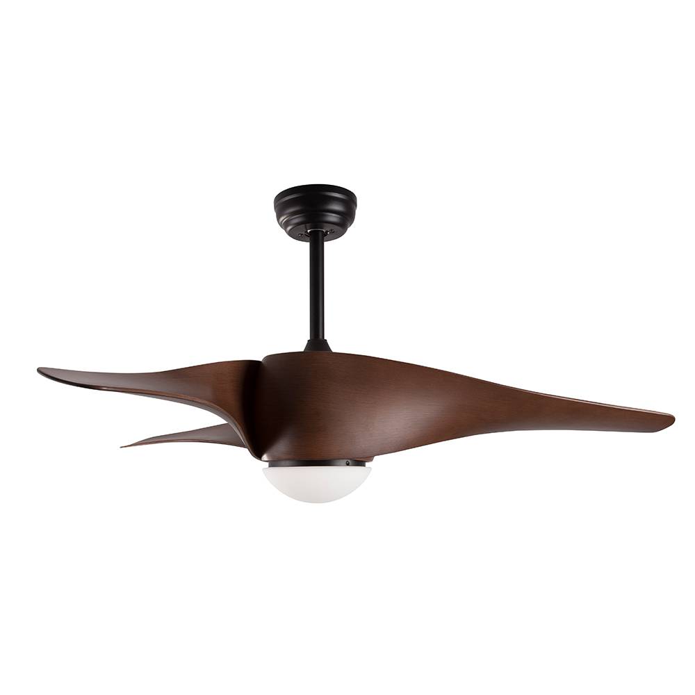 S.Luce Nova Luce Breeze LED Holz-Ventilator Braun Preisnachlass