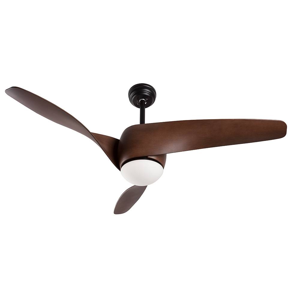 S.Luce Nova Luce Breeze LED Holz-Ventilator Braun Preisnachlass