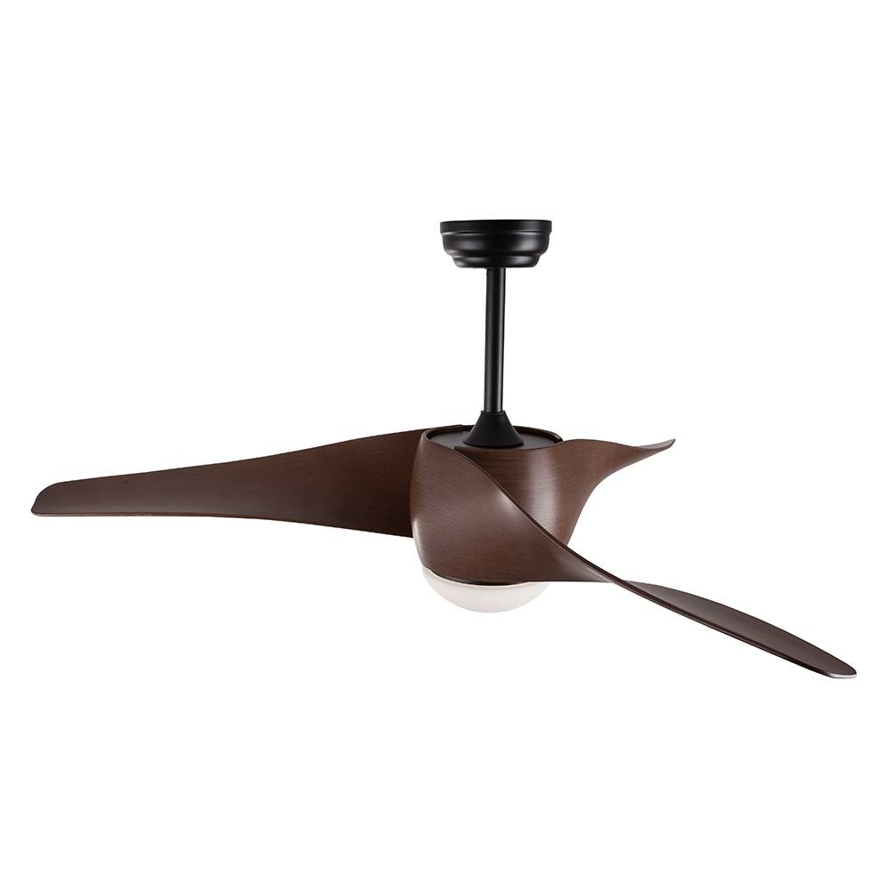 S.Luce Nova Luce Breeze LED Holz-Ventilator Braun Preisnachlass
