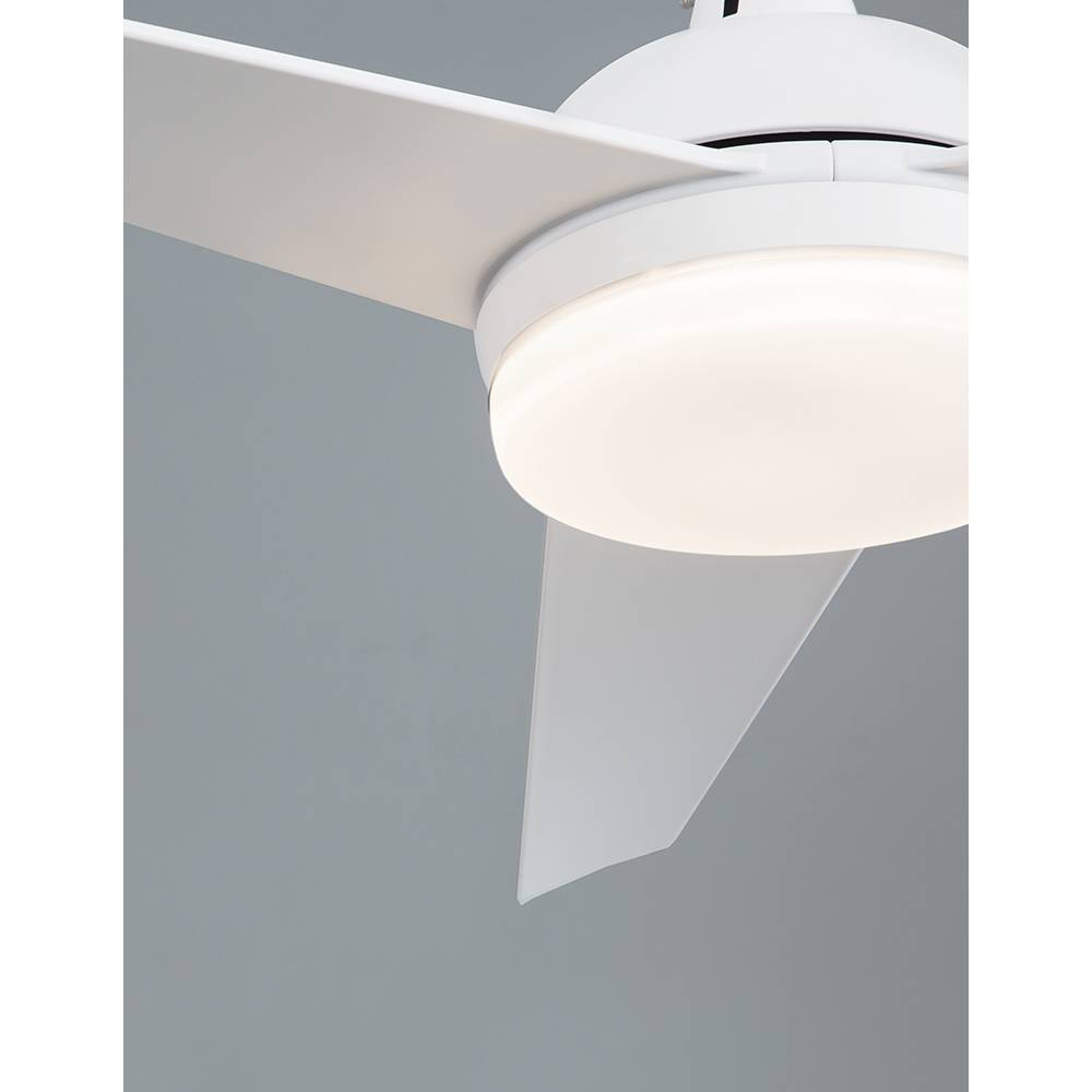 S.Luce Nova Luce Flow LED Stahl-Ventilator Matt Weiß Saisonschlussverkauf