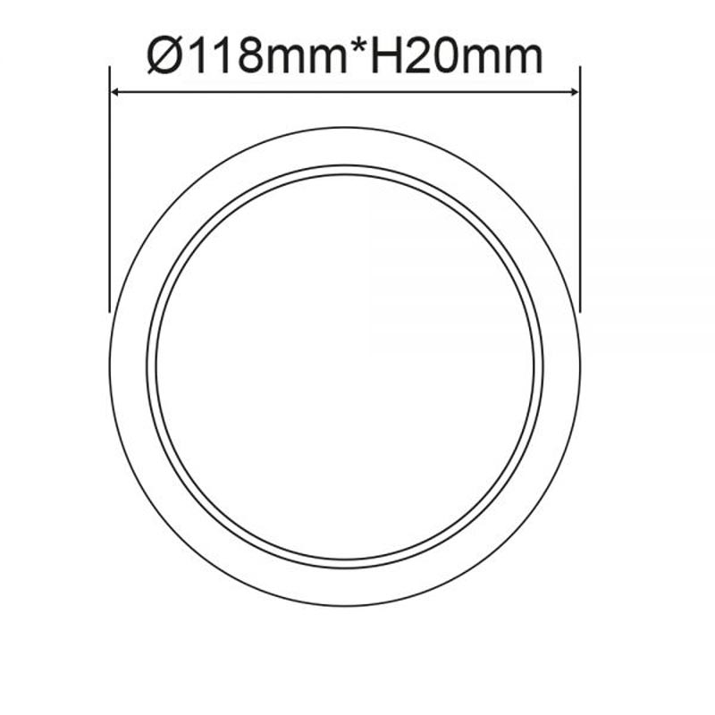 S.Luce Einbau LED-Panel Ø 12cm Flex 8W Ausschnitt 5-10cm Warmweiß Exklusive Angebote